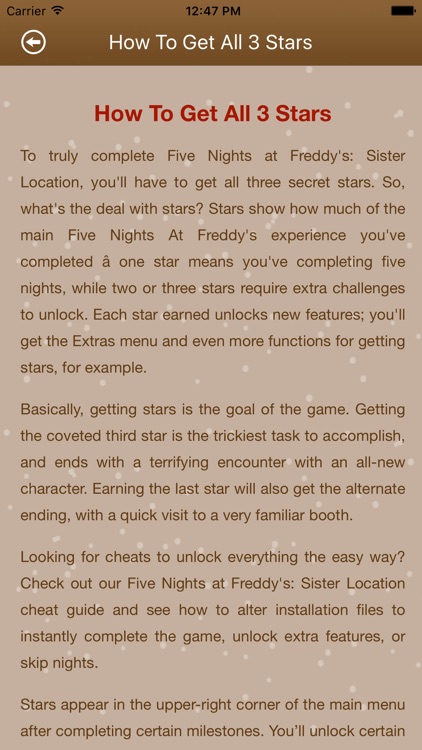 Cheats+Guide For Fnaf Sister Locations