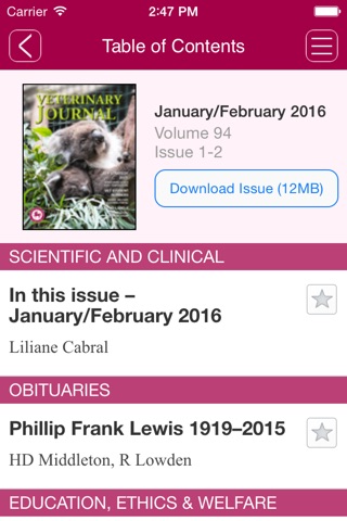 Australian Veterinary Journal screenshot 4