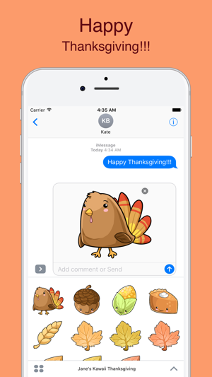 CreativeStickrs - Jane's Kawaii Thanksgiving(圖1)-速報App