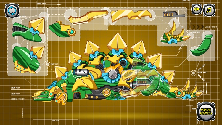 Steel Dino Toy: Mechanic Stegosaurus-2 player game screenshot-3