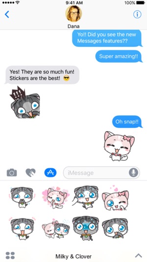 Milky & Clover stickers for iMessage