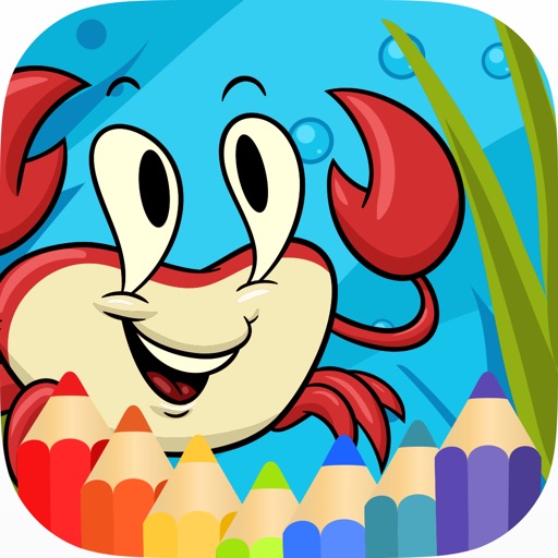 Sea Animal Coloring Book Draw Paint Games iOS App