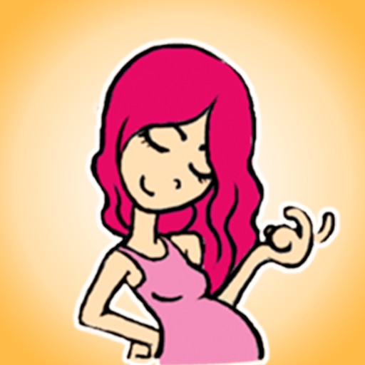 Pregnant Glamor Girl ● Stickers for iMessage icon