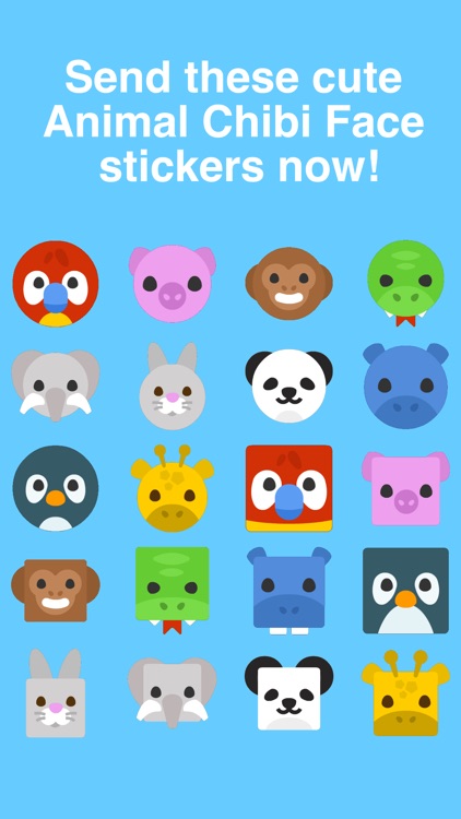 Animal Chibi Face Stickers