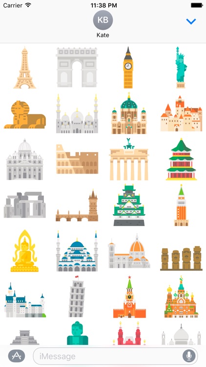 Famous Landmarks for Stickers