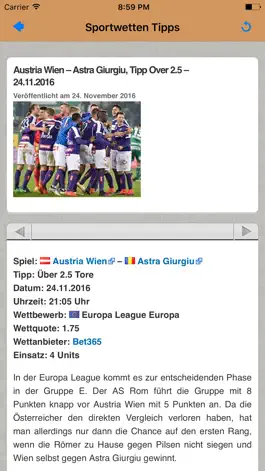 Game screenshot Sportwetten Tipps der Wettbasis hack