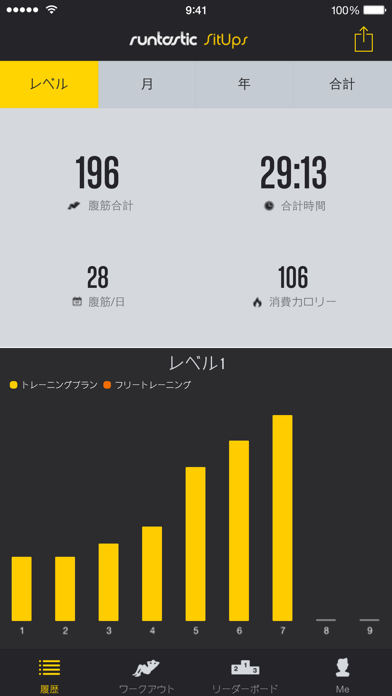 Runtastic 腹筋回数カウントPRO screenshot1