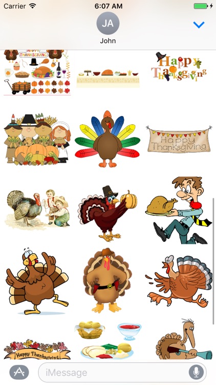 Thanksgiving Art for iMessage
