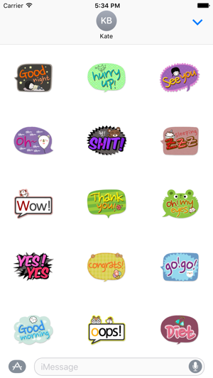 Cute Comic Talk Stickers Pack(圖2)-速報App