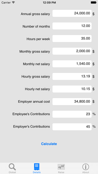 Salary Net/Gross, your income screenshot 2