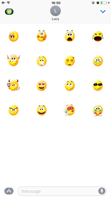Yellow Smiley Emoji Stickers Faces for iMessage