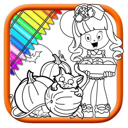 Halloween Festival Shop Cake Game Coloring Book icon