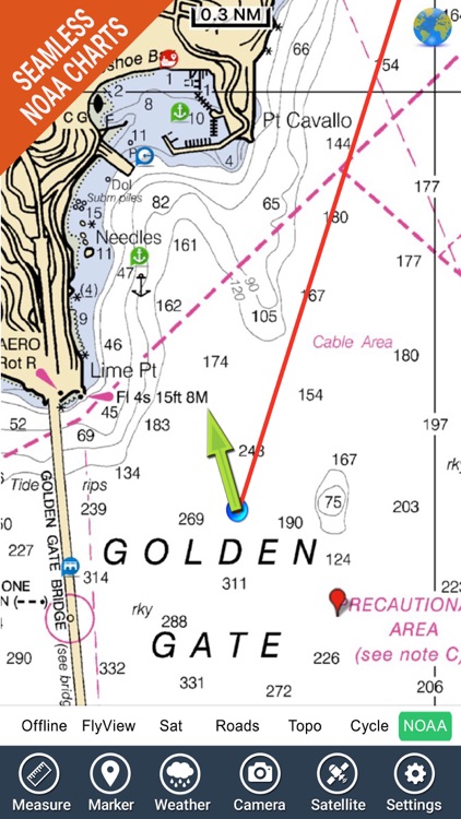 Marine & Lake : California Fishing chart Navigator