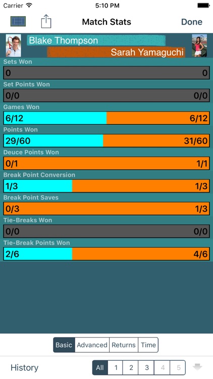Tennis Score Tracker (Blue)