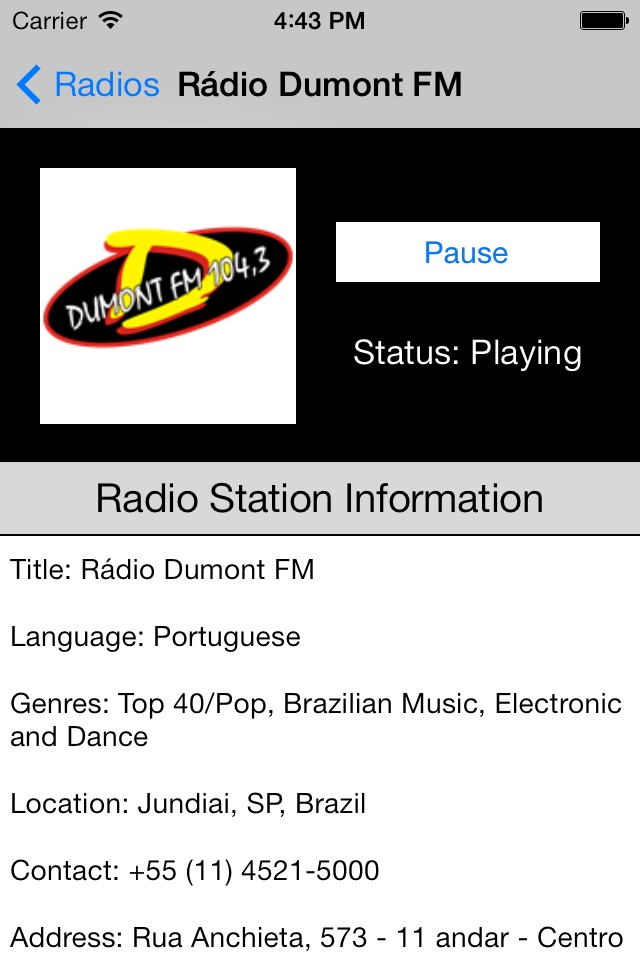 Brazil Radio Live Player (Brasília / Portuguese / português / Brasil rádio) screenshot 4