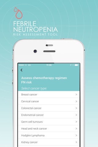 Febrile Neutropenia Risk Tool screenshot 3