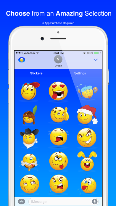 Cool Smiley Sticker Emoji for iMessage screenshot 2