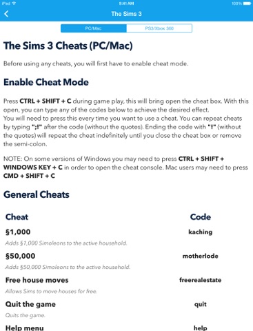 Cheats & Guide for The Sims - Sims 4,Sims 3 &2&1 on the App Store