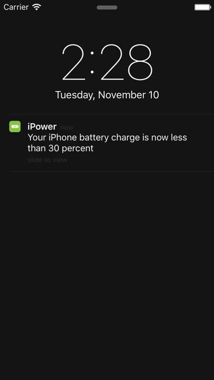 iPower - Glance Battery Usage On Watch
