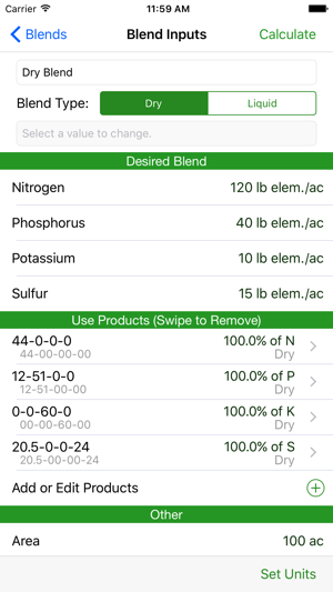 Fertilizer Blend Calculator