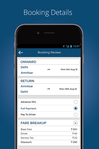 MyTaxiIndia - Intercity cab booking screenshot 4