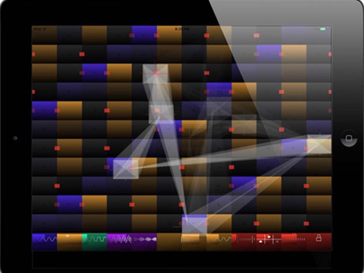 Sound Pad Pro: Portable music distortion synthesizer with a bass guitar layout for live performance.