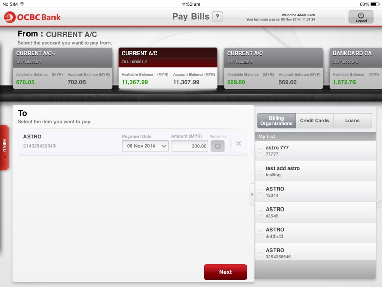 OCBC MY Mobile Banking on iPad screenshot-4