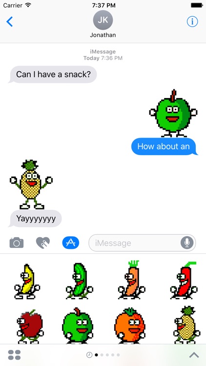 fruity ~ dancing food sticker pack