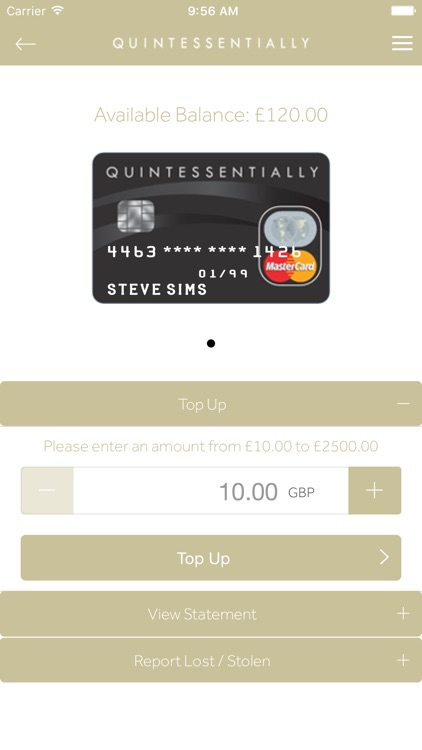 Quintessentially Currency Card