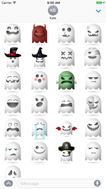 Happy Ghost emojis for Halloween - Fx Sticker