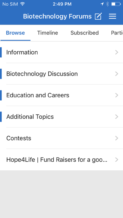 Biotechnology Forums screenshot 3