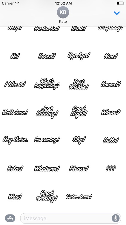 Expressions Outlined Stickers for iMessage screenshot-3
