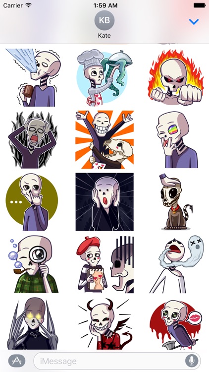 Grim in Love - Stickers for iMessage