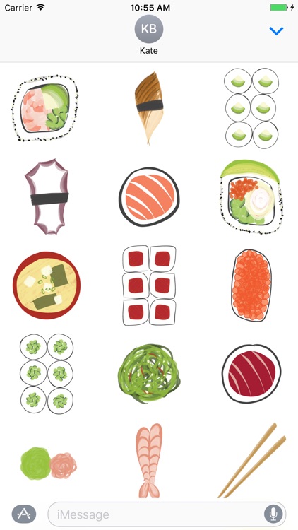 Sushi sticker pack - food stickers for iMessage