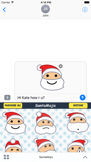 SantaMojis - Add Cool Santa Emojis to Messages(圖1)-速報App