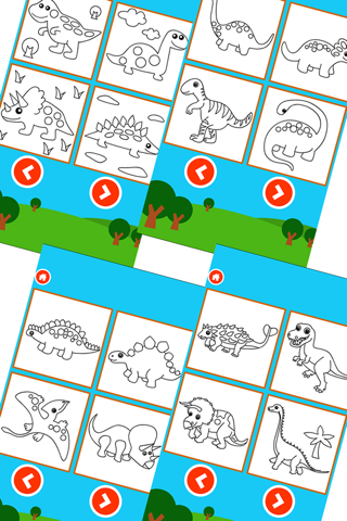 Dinosaur puzzle Doodle Colorin screenshot 2
