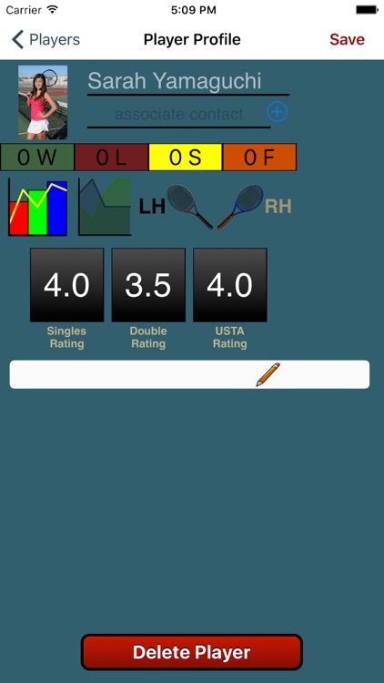 Tennis Score Tracker (Blue)