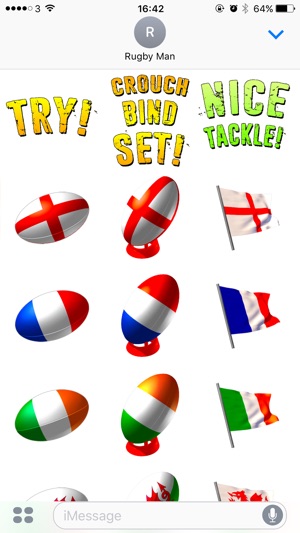 Rugby Nations Stickers