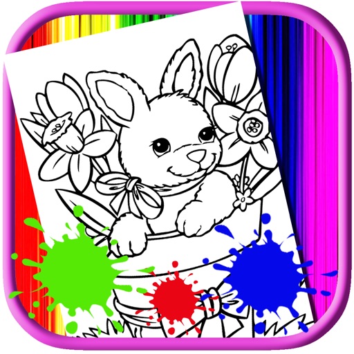 Peppa Bunny Rabbit The First Coloring Book Game Icon