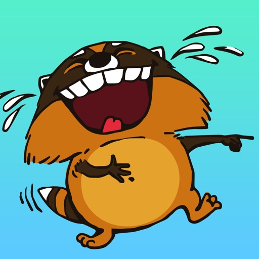 Crazy Raccoon Pet Stickers for iMessage