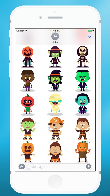 Halloween Cute Characters Sticker for iMessage screenshot-3
