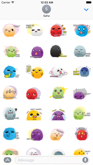 Colorful Furball Stickers for iMessage(圖1)-速報App