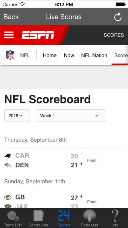 Pro Football Radio & Live Scores + Highlights screenshot-3