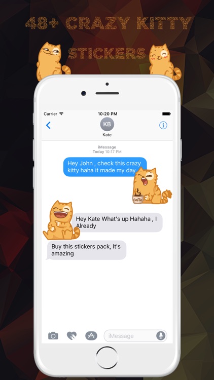 Crazy Kitty Emoji Stickers - for iMessage