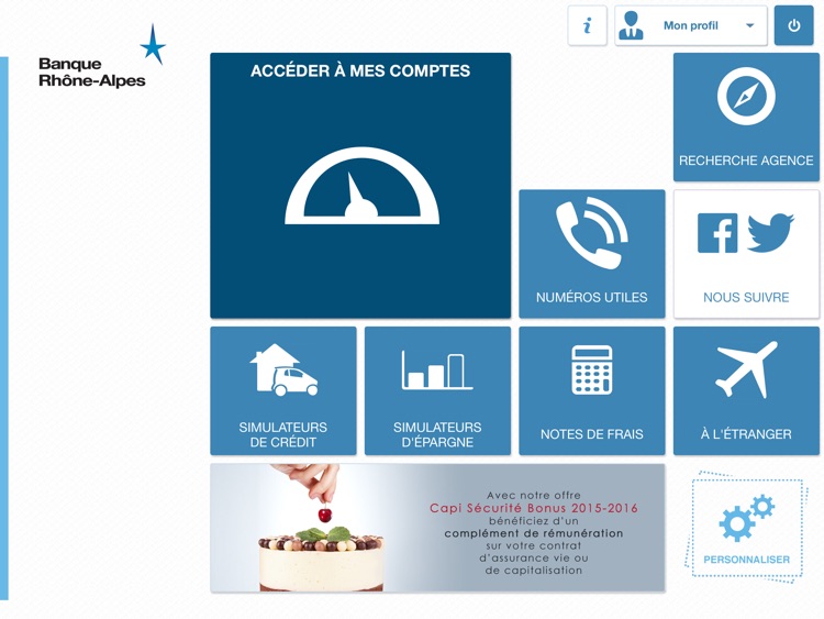 Banque Rhône-Alpes pour iPad
