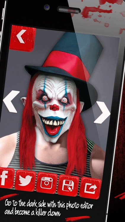 Horror Clown Photo Stickers