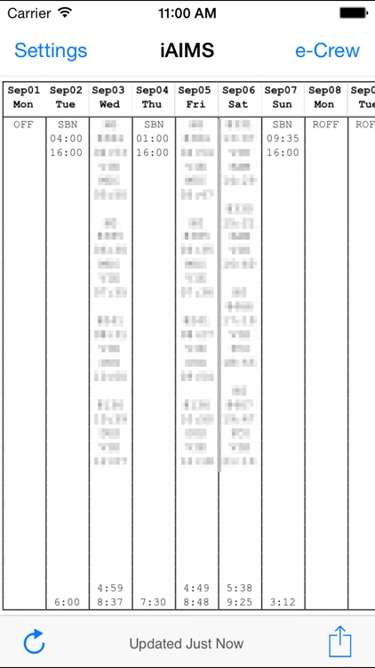 iAIMS Crew Roster Viewer