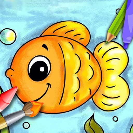 Ocean Animals Coloring Book - Fish Adventures