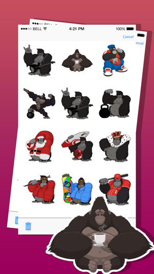 Funny Gorilla Expressions Stickers(圖1)-速報App