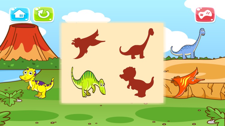 Dinosaur Puzzle - Dino Shadow And Shape Puzzles